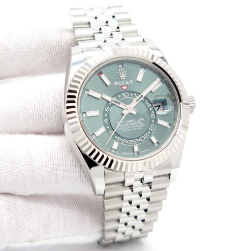 Rolex 336934 Skydweller with Mint Green Dial on Jubilee