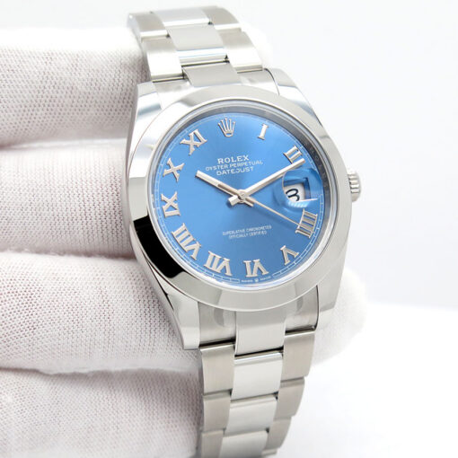 Rolex 126300 Datejust 41 with Blue Azzurro Dial on Oyster