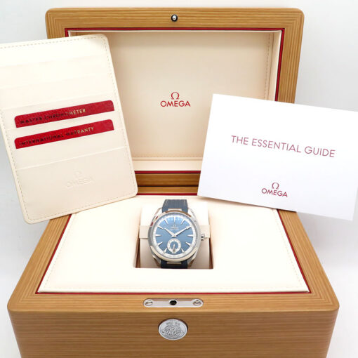 Alternative view of Omega Seamaster Aqua Terra 150m Small Seconds with Blue Dial on Strap