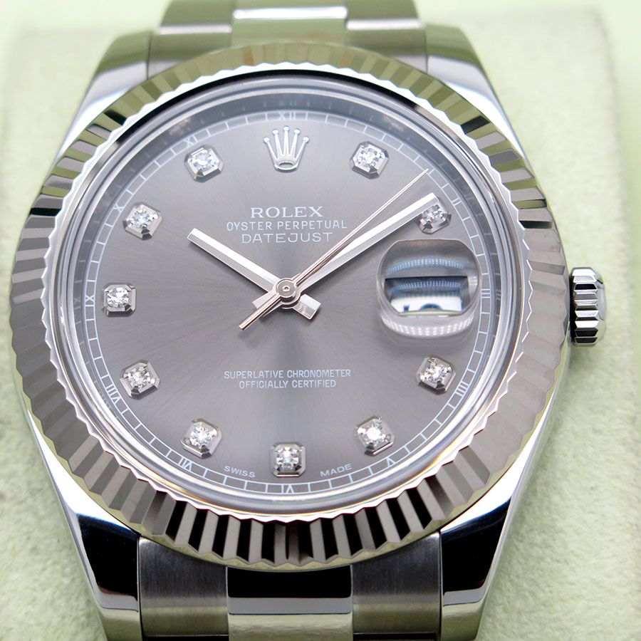 Rolex 116334 Datejust II with Dark Rhodium Diamond Dial on Oyster - Image 3
