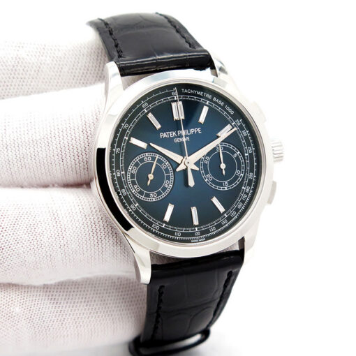 Patek Philippe 5170P Platinum Chronograph with Blue Diamond Baguette Dial