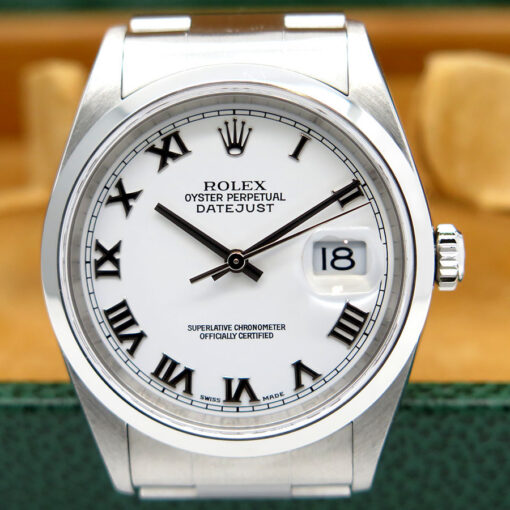 Rolex 16200 Datejust with White Roman Dial on Oyster - Image 3