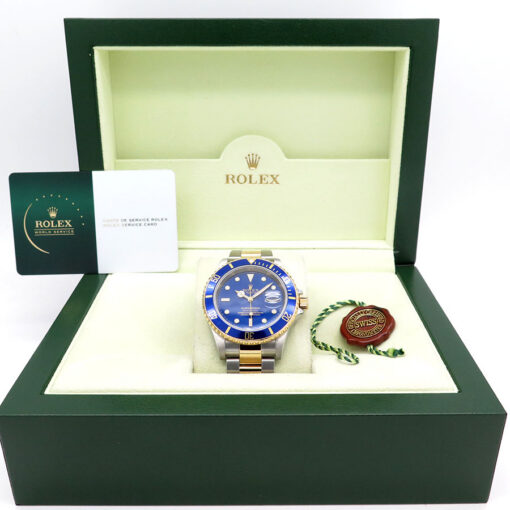 Alternative view of Rolex 16613LB Submariner 18K/SS with Blue Dial