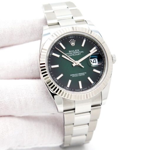 Rolex 126334 Datejust 41 with Green Ombre Dial on Oyster (New Model)