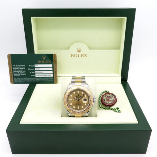 Rolex 16623 Yachtmaster 18K/SS with Champagne Dial - Image 2