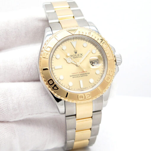 Rolex 16623 Yachtmaster 18K/SS with Champagne Dial
