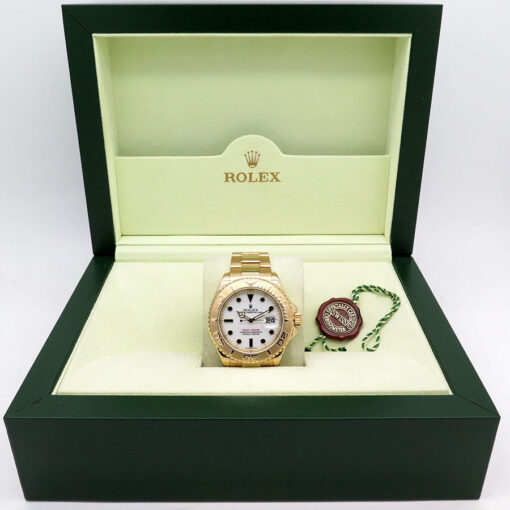 Rolex 16628 Yachtmaster 18K Yellow Gold with White Dial - Image 2
