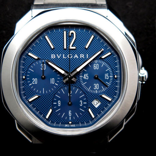 Bulgari 103829 Octo Roma Chronograph with Blue Dial - Image 3