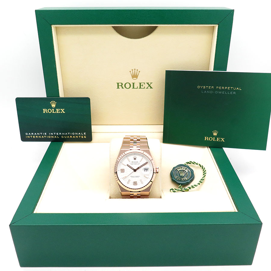 Rolex 127335 Land-Dweller 18K Rose Gold with White Dial - Image 2