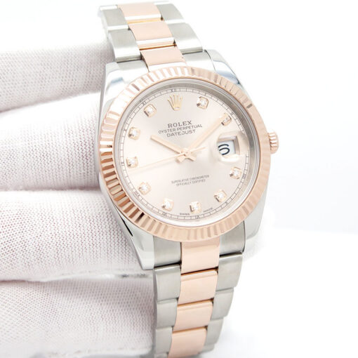 Rolex 126331 Datejust 41 18K/SS with Sundust Diamond Dial on Oyster