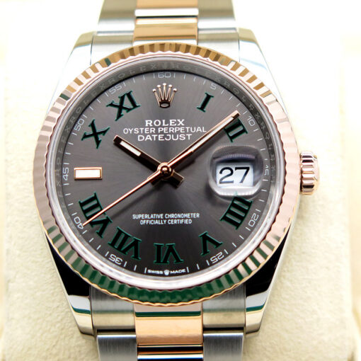 Rolex 126231 Datejust 18K/SS with Slate Roman Dial on Oyster - Image 3