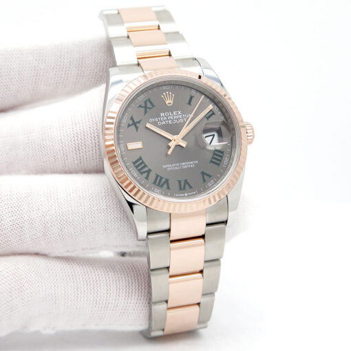 Rolex 126231 Datejust 18K/SS with Slate Roman Dial on Oyster