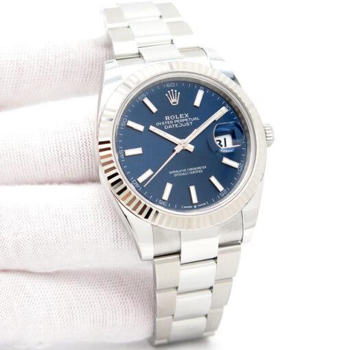 Rolex 126334 Datejust 41 with Blue Stick Dial on Oyster