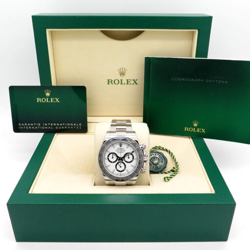 Alternative view of Rolex 126500LN Cosmograph Daytona with White Dial