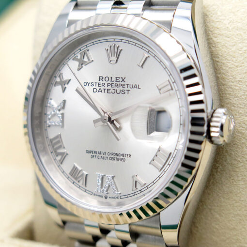 Rolex 126234 Datejust with Silver Roman Diamond VI, IX Dial on Jubilee - Image 3