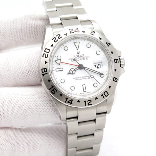 Rolex 16570 Explorer II with White Dial and 3186 Movement
