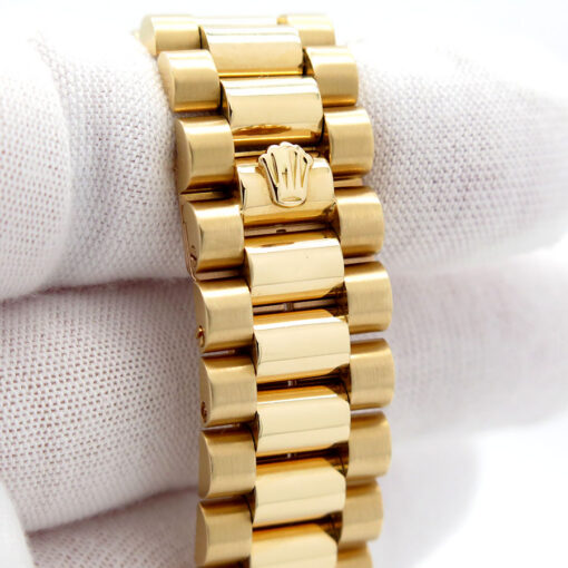 Rolex CPO 18038 Day Date 18K Yellow Gold with Blue Stick Dial - Image 12