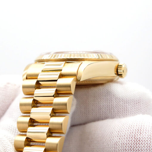Rolex CPO 18038 Day Date 18K Yellow Gold with Blue Stick Dial - Image 9