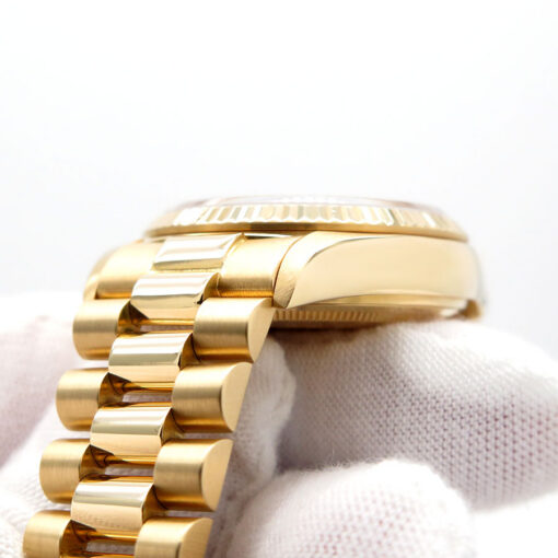 Rolex CPO 18038 Day Date 18K Yellow Gold with Blue Stick Dial - Image 7