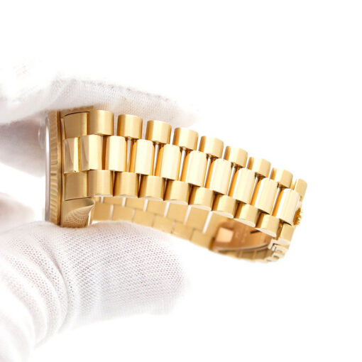 Rolex CPO 18038 Day Date 18K Yellow Gold with Blue Stick Dial - Image 14
