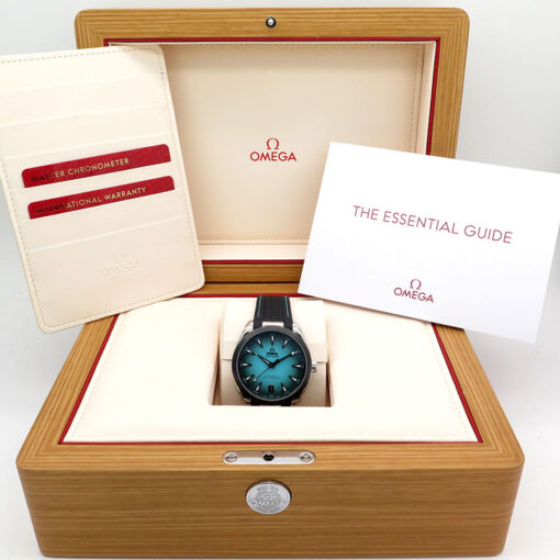 Alternative view of Omega Seamaster Aqua Terra 150m with Turquoise Dial on Strap