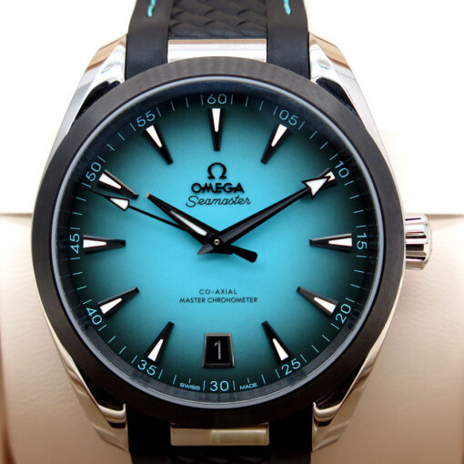 Omega Seamaster Aqua Terra 150m with Turquoise Dial on Strap - Image 3