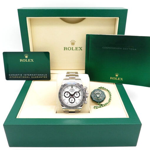 Alternative view of Rolex 126500LN Cosmograph Daytona with White Dial