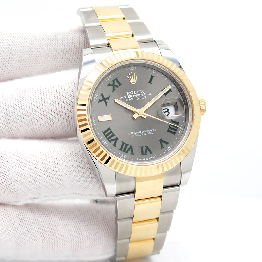 Rolex 126333 Datejust 41 18K/SS with Slate Roman Dial on Oyster