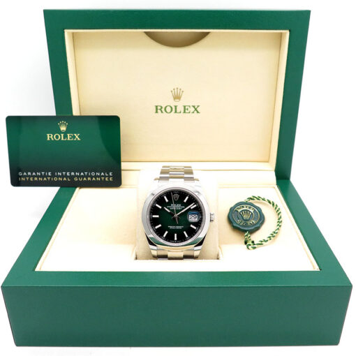 Alternative view of Rolex 126300 Datejust 41 with Green Ombre Dial on Oyster (New Model)