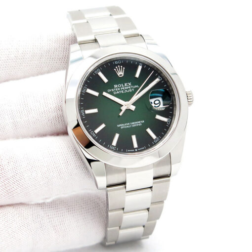 Rolex 126300 Datejust 41 with Green Ombre Dial on Oyster (New Model)