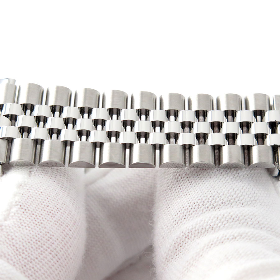 Rolex 278384RBR Datejust with Dark Grey Stick Dial and Diamond Bezel on Jubilee - Image 8