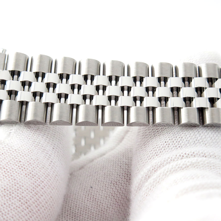Rolex 278384RBR Datejust with Dark Grey Stick Dial and Diamond Bezel on Jubilee - Image 6