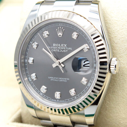 Rolex 126334 Datejust 41 with Slate Diamond Dial on Oyster - Image 3