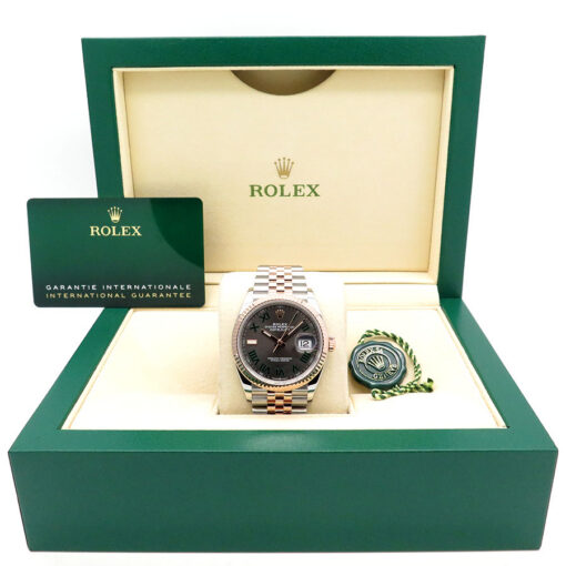 Alternative view of Rolex 126231 Datejust 18K/SS with Slate Roman Dial on Jubilee
