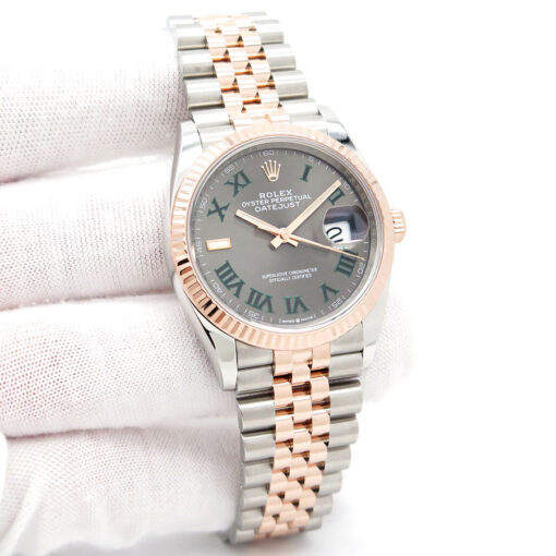 Rolex 126231 Datejust 18K/SS with Slate Roman Dial on Jubilee