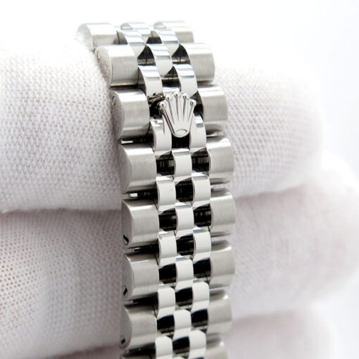 Rolex 178384 Datejust 31 with Purple Roman Diamond VI Dial Diamond Bezel on Jubilee - Image 7