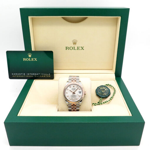 Alternative view of Rolex 278271 Datejust 18K/SS with Silver Diamond Dial on Jubilee