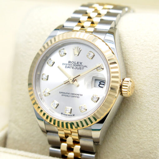 Rolex 279173 Datejust 18K/SS with Silver Diamond Dial on Jubilee - Image 3