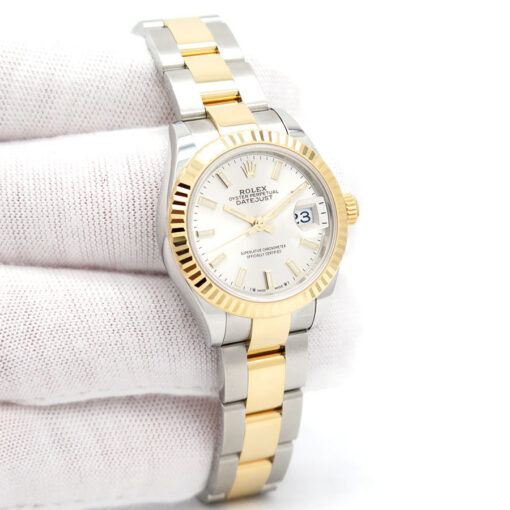 Rolex 279173 Datejust 18K/SS with Silver Stick Dial on Oyster