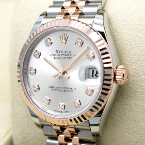Rolex 278271 Datejust 18K/SS with Silver Diamond Dial on Jubilee - Image 3