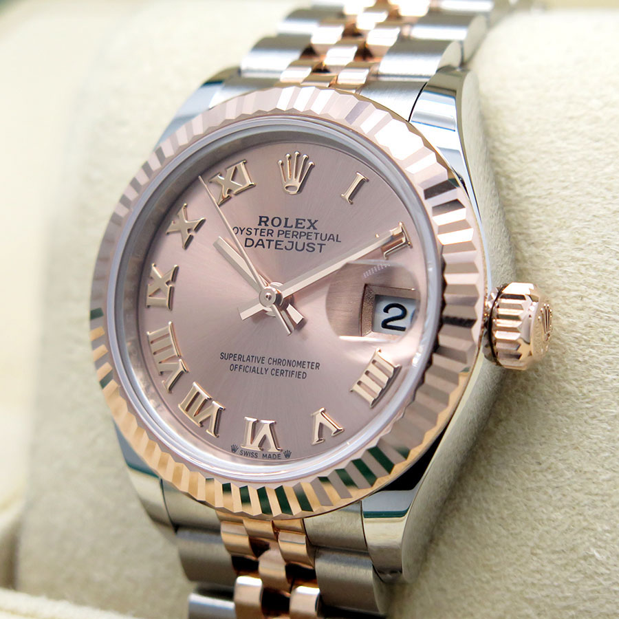 Rolex 279171 Datejust 18K/SS with Rose Roman Dial on Jubilee - Image 3