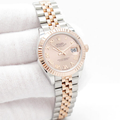 Rolex 278271 Datejust 18K/SS with Silver Diamond Dial on Jubilee