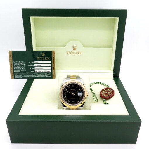 Alternative view of Rolex 116333 Datejust II 18K/SS with Black Roman Dial on Oyster