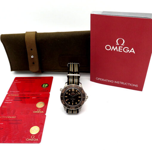 Alternative view of Omega Seamaster Diver 300m ‘007 Edition Titanium on NATO