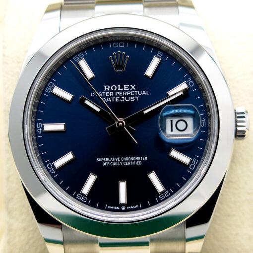 Rolex 126300 Datejust 41 with Blue Stick Dial on Oyster - Image 3
