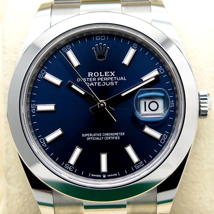 Rolex 126300 Datejust 41 with Blue Stick Dial on Oyster - Image 3
