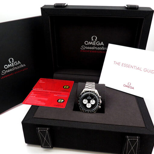 Alternative view of Omega Speedmaster Professional Moonwatch “Sapphire Sandwich” with Black & White Dial