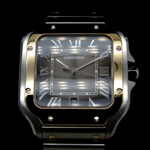 Cartier W2SA0030 Santos de Cartier Large 18K/SS Automatic with Grey Dial - Image 4