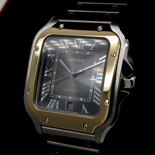 Cartier W2SA0030 Santos de Cartier Large 18K/SS Automatic with Grey Dial - Image 3