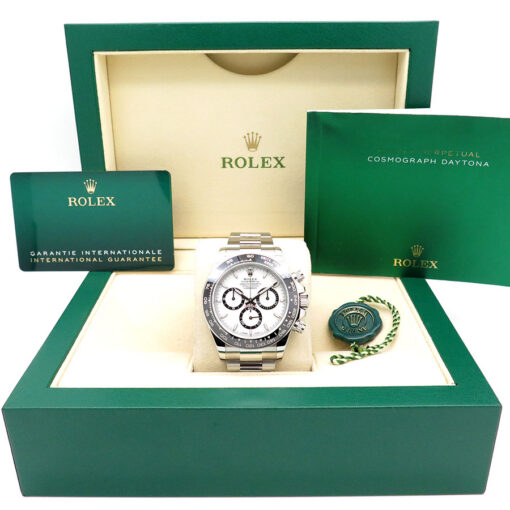 Alternative view of Rolex 126500LN Cosmograph Daytona with White Dial